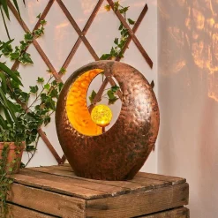 Lampe Solaire Benevento Led Cuivre, Rouille, Transparent, 1 Lumiere