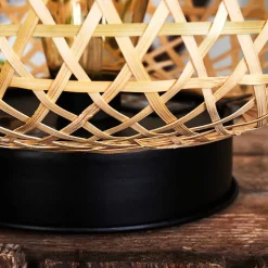 Lampe Solaire Conneaut Led Bois Clair, Noir, 1 Lumiere