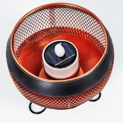 Lampe Solaire Harimal Led Cuivre, Noir, 1 Lumiere