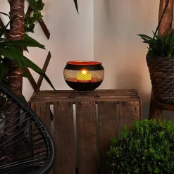 Lampe Solaire Harimal Led Cuivre, Noir, 1 Lumiere