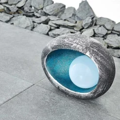 Lampe Solaire Interlaken Led Bleu, Gris, Argente, 1 Lumiere