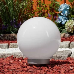 Lampe Solaire Kanganbou Led Argente, 4 Lumieres, Changeur De Couleurs