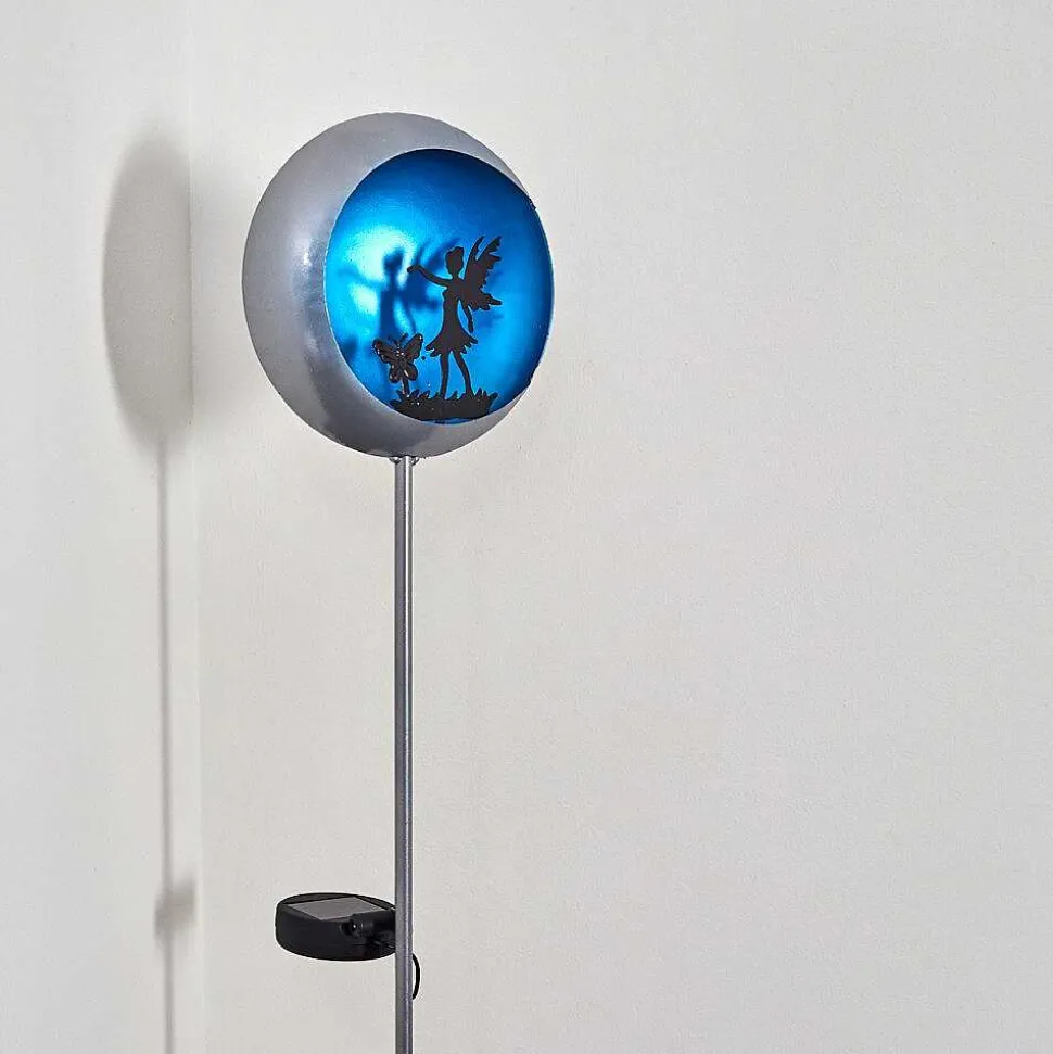 Lampe Solaire Loano Led Bleu, Argente, 1 Lumiere