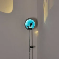 Lampe Solaire Loano Led Bleu, Argente, 1 Lumiere