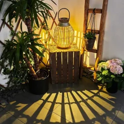 Lampe Solaire Mazomanie Led Bois Clair, Rouille, 1 Lumiere