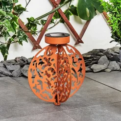 Lampe Solaire Mesan Led Rouille, Noir, 1 Lumiere