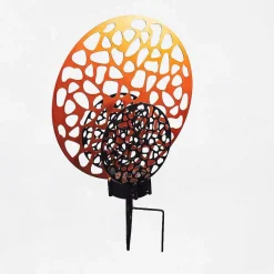 Lampe Solaire Mesan Led Rouille, Noir, 2 Lumieres