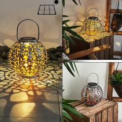 Lampe Solaire Moreland Led Cuivre, Noir, Argente, 1 Lumiere