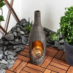 Lampe Solaire Otterstad Led Brun, Or, 1 Lumiere