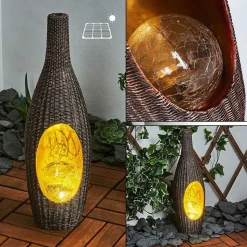 Lampe Solaire Otterstad Led Brun, Or, 1 Lumiere