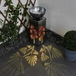 Lampe Solaire Parikia Led Cuivre, Noir, Argente, 1 Lumiere