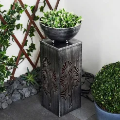 Lampe Solaire Parikia Led Cuivre, Noir, Argente, 1 Lumiere