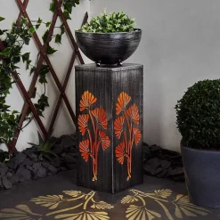 Lampe Solaire Parikia Led Cuivre, Noir, Argente, 1 Lumiere