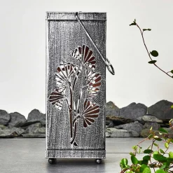 Lampe Solaire Parikia Led Cuivre, Argente, 1 Lumiere