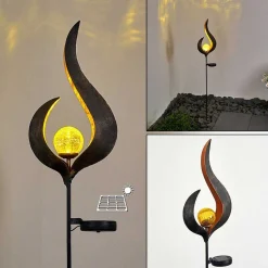 Lampe Solaire Rovinj Led Anthracite, Cuivre, 1 Lumiere