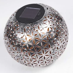 Lampe Solaire Samoao Led Cuivre, Noir, Argente, 1 Lumiere