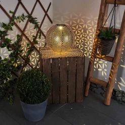 Lampe Solaire Samoao Led Cuivre, Noir, Argente, 1 Lumiere