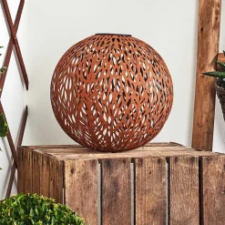 Lampe Solaire Samoao Led Rouille, Noir, 1 Lumiere