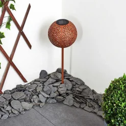 Lampe Solaire Samoao Led Rouille, Noir, 1 Lumiere