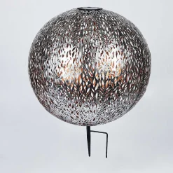 Lampe Solaire Samoao Led Cuivre, Noir, Argente, 1 Lumiere