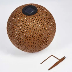 Lampe Solaire Samoao Led Rouille, Noir, 1 Lumiere