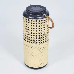 Lampe Solaire Sessivi Led Brun, Bois Clair, Noir, 1 Lumiere