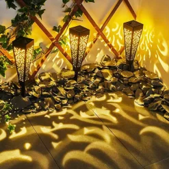 Lampe Solaire Staranzano Led Jaune, Noir, 1 Lumiere