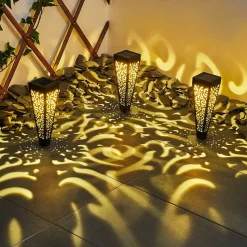 Lampe Solaire Staranzano Led Jaune, Noir, 1 Lumiere