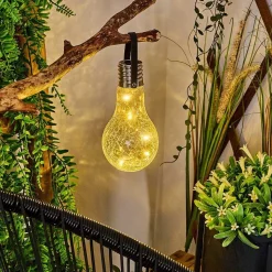 Lampe Solaire Tian Led Noir, 1 Lumiere