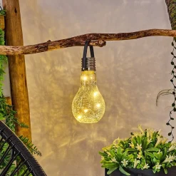 Lampe Solaire Tian Led Noir, 1 Lumiere