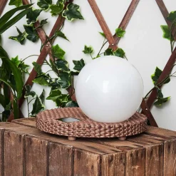 Lampe Solaires Centrache Led Brun, 1 Lumiere