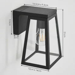 Lampe Solaires Juanico Led Noir, 1 Lumiere
