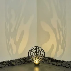 Lampe Solaires Kupa Led Noir, Argente, 2 Lumieres