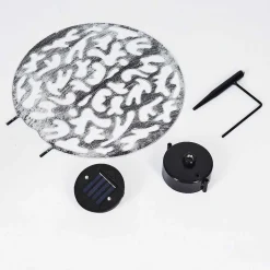 Lampe Solaires Kupa Led Noir, Argente, 2 Lumieres