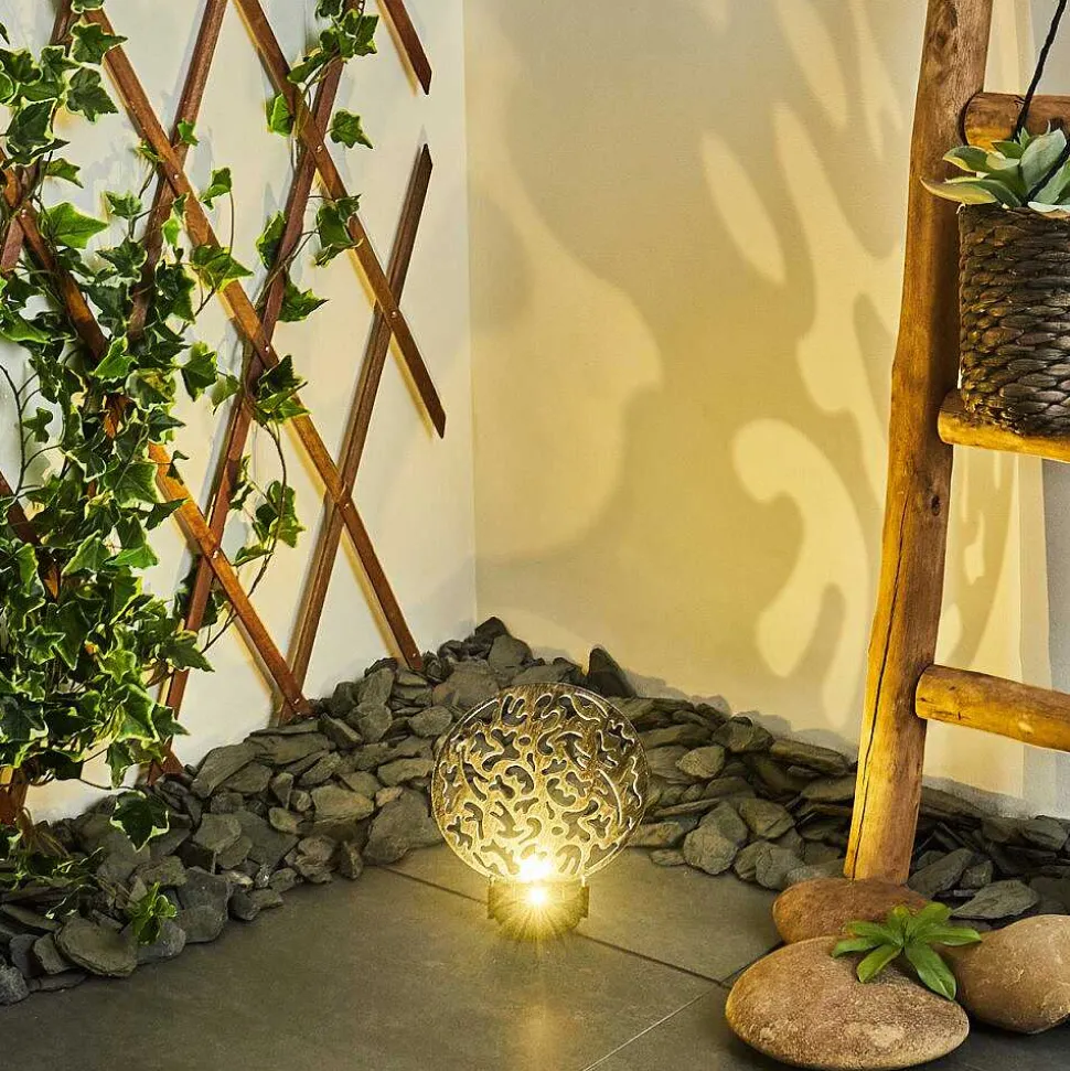 Lampe Solaires Kupa Led Noir, Argente, 2 Lumieres