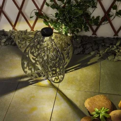 Lampe Solaires Mesan Led Noir, Argente, 1 Lumiere