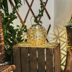 Lampe Solaires Moreland Led Cuivre, Noir, Argente, 1 Lumiere