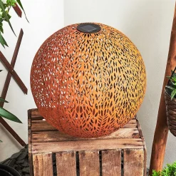 Lampe Solaires Samoao Led Rouille, Noir, 1 Lumiere