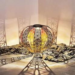 Lampe Solaires Wasalea Led Bronze, Noir, Argente, 1 Lumiere