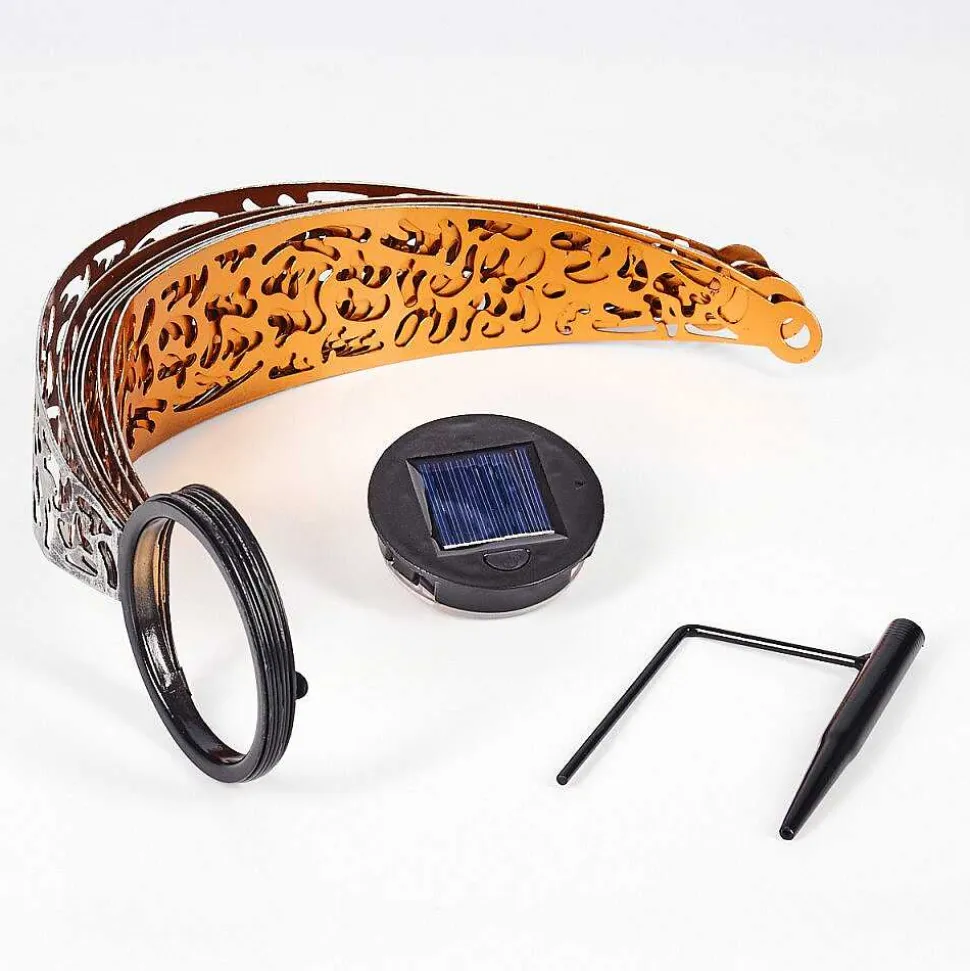 Lampe Solaires Wasalea Led Bronze, Noir, Argente, 1 Lumiere