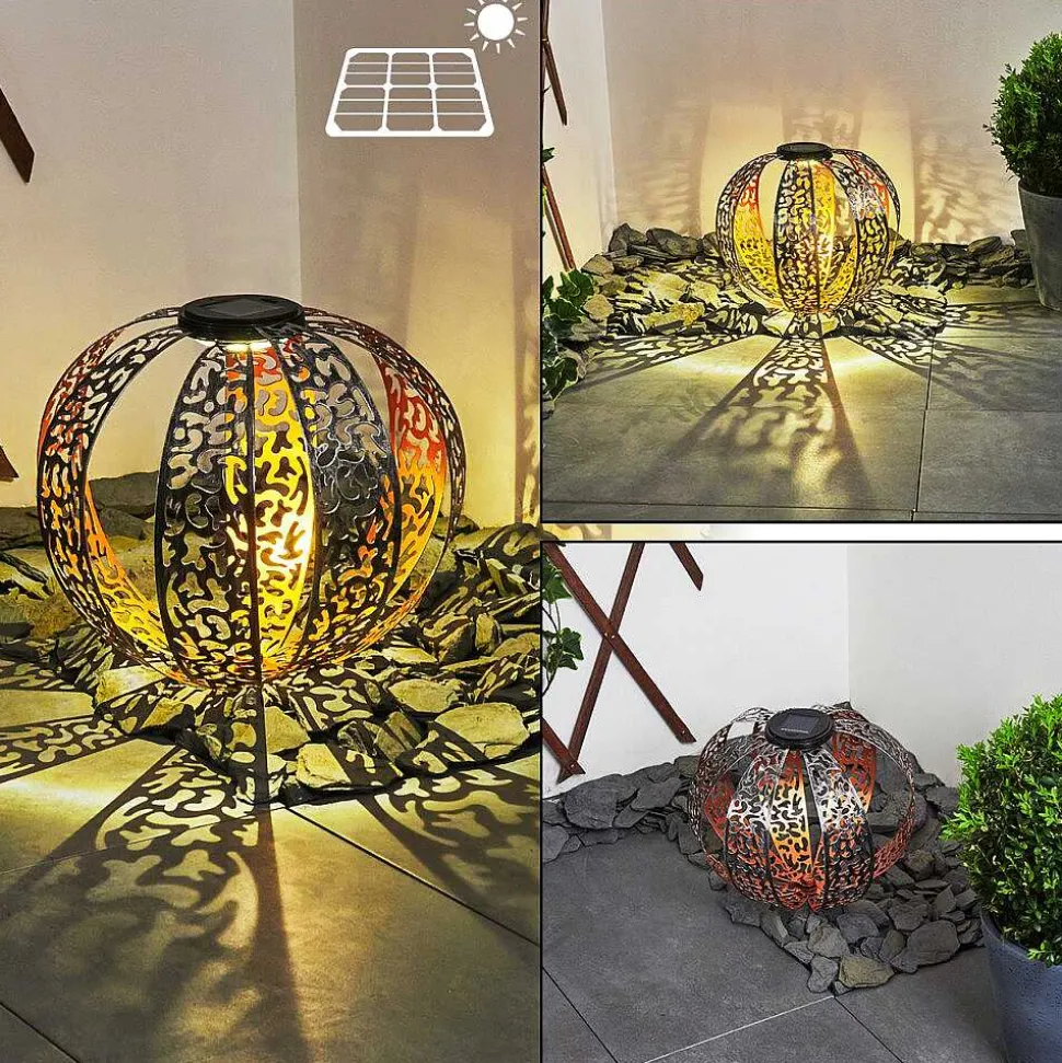 Lampe Solaires Wasalea Led Bronze, Noir, Argente, 1 Lumiere