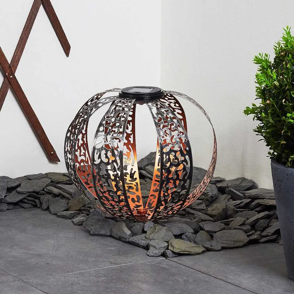 Lampe Solaires Wasalea Led Bronze, Noir, Argente, 1 Lumiere