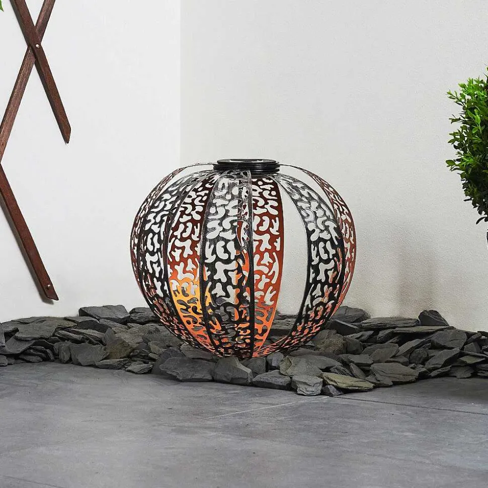 Lampe Solaires Wasalea Led Bronze, Noir, Argente, 1 Lumiere