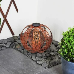 Lampe Solaires Wasalea Led Bronze, Noir, 1 Lumiere