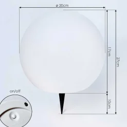 Lampe Solaires Ykullen Led Noir, 1 Lumiere, Telecommandes, Changeur De Couleurs