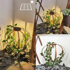 Lampe Solaires Yonkers Led Vert, Rouille, 1 Lumiere