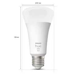 Led E27 15,5 Watt 2200 - 6500 Kelvin 1100 Lumen Philips Hue White