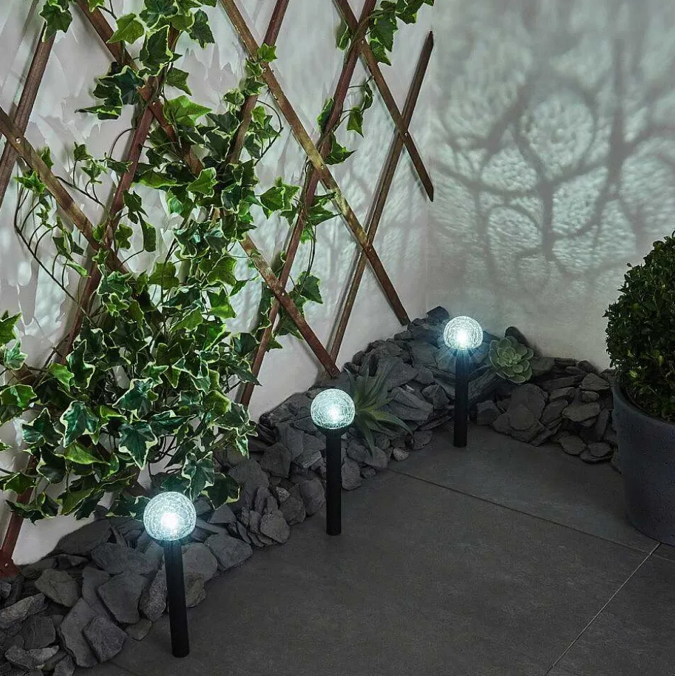 Lot De 3 Lampes Solaires Colognole Led Noir, 1 Lumiere