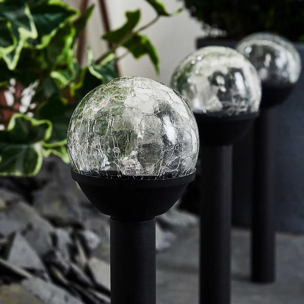 Lot De 3 Lampes Solaires Colognole Led Noir, 1 Lumiere