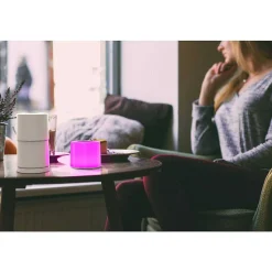 Lot De 2 Lampes Solaires Lutec Noma Led Blanc, 2 Lumieres, Changeur De Couleurs